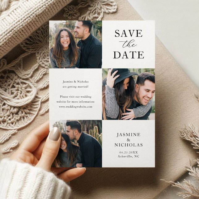 Simple 3 Photo Wedding Save The Date (Creator Uploaded)