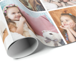 Simple 42-Photo Collage Wrapping Paper