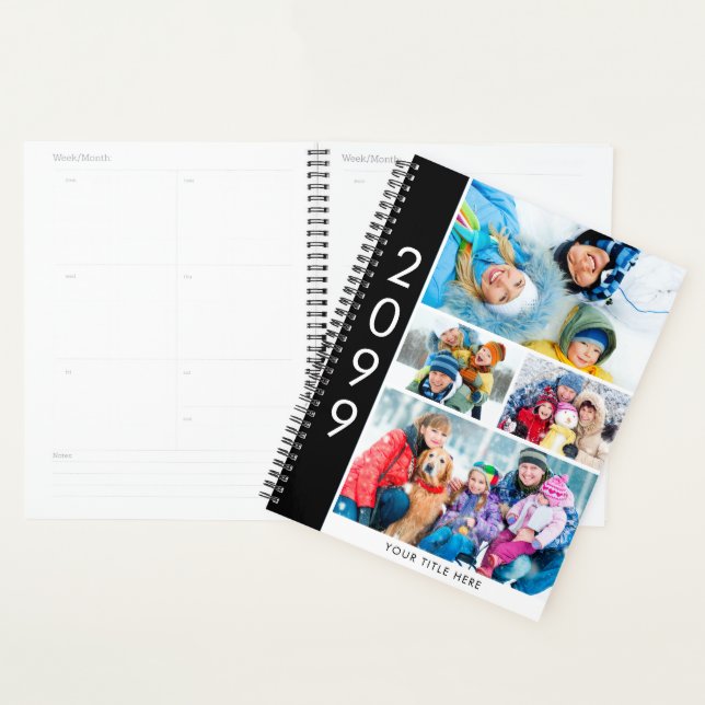 Simple 4 Photo Collage Personalized Planner (Display)