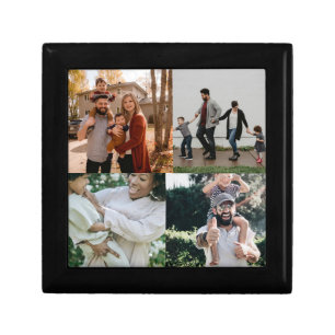 Simple 4 Photo Personalized Collage Gift Box