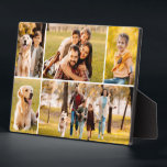 Simple 5 Photo Collage Photo Plaque<br><div class="desc">Simple 5 Photo Collage Photo Plaque. Create a unique and fun photo plaque with easel utilizing this easy-to-upload photo collage template with 5 pictures in various shapes and sizes, both horizontal and vertical, to accommodate a wide range of photographic subjects. You can personalize further with your custom text as a...</div>