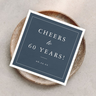 Simple 60th Birthday Party Napkins