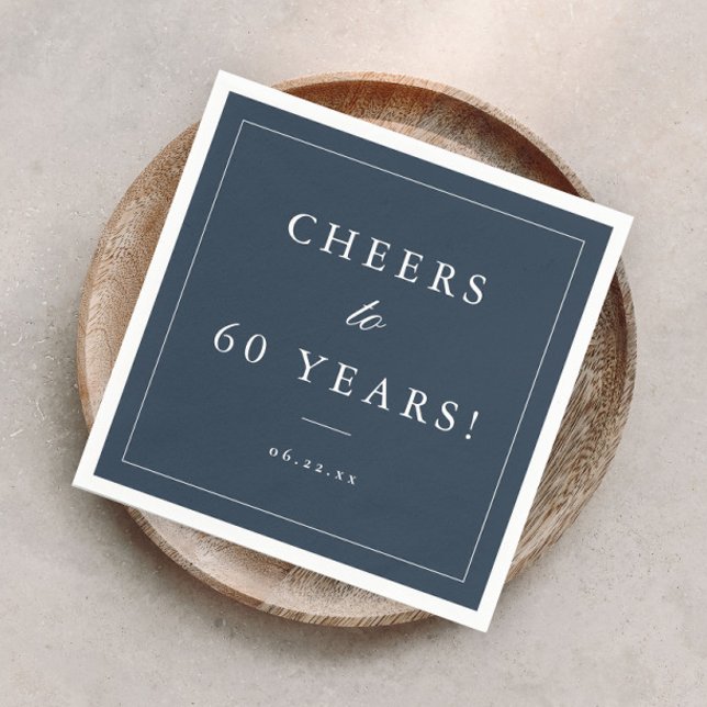 Simple 60th Birthday Party Napkins (Creator Uploaded)