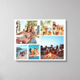 Simple 6 Photo Collage Canvas Print