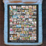 Simple 77 Photo Collage Multiple Shapes Your Color Fleece Blanket