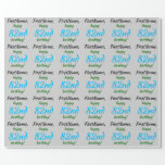 [ Thumbnail: Simple 82nd Birthday Wrapping Paper ]