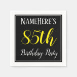 [ Thumbnail: Simple, 85th Birthday Party W/ Custom Name Napkins ]