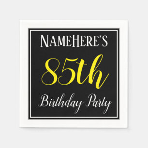 Simple, 85th Birthday Party w/ Custom Name Napkins