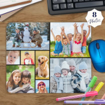 Simple 8 Photo Collage Mouse Pad