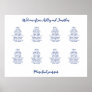 Simple 8 Table Dark Blue Seating Chart