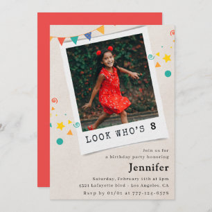 Simple 8th birthday invitations Girl Photo