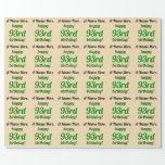 [ Thumbnail: Simple 93rd Birthday Wrapping Paper ]