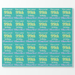 [ Thumbnail: Simple 99th Birthday Wrapping Paper ]