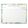 Simple Abstract Art Green Family Planner Calendar  Notepad