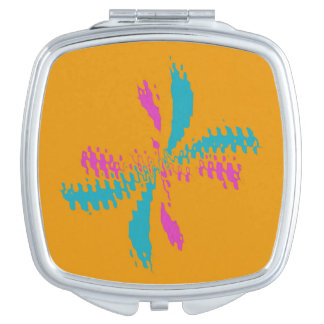 Simple Abstract Butterfly Flight Messy Pattern Compact Mirror