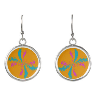 Simple Abstract Butterfly Flight Messy Pattern Earrings