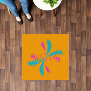Simple Abstract Butterfly Flight Messy Pattern Floor Decals