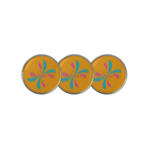 Simple Abstract Butterfly Flight Messy Pattern Golf Ball Marker