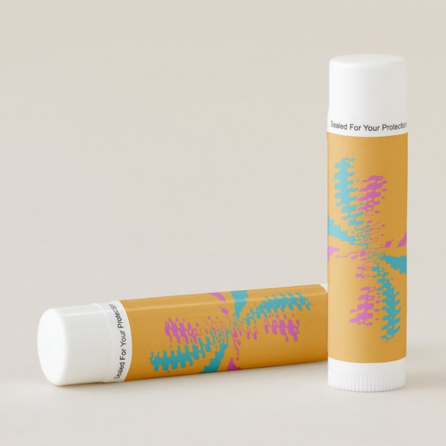 Simple Abstract Butterfly Flight Messy Pattern Lip Balm (Front)