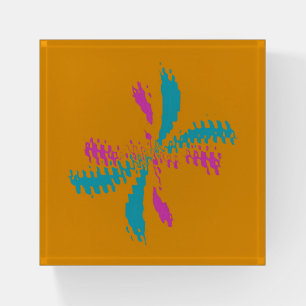Simple Abstract Butterfly Flight Messy Pattern Paperweight