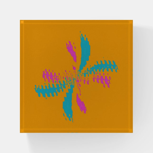 Simple Abstract Butterfly Flight Messy Pattern Paperweight (Front)