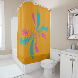Simple Abstract Butterfly Flight Messy Pattern Shower Curtain
