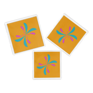Simple Abstract Butterfly Flight Pattern Acrylic Tray