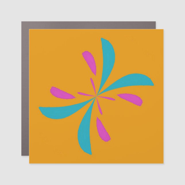 Simple Abstract Butterfly Flight Pattern Car Magnet (Front)