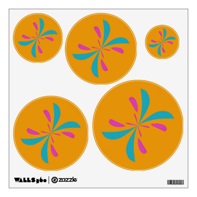 Simple Abstract Butterfly Flight Pattern Wall Decal (Front)