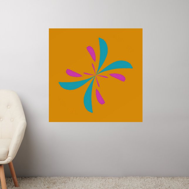 Simple Abstract Butterfly Flight Pattern Wall Decal (Living Room 2)