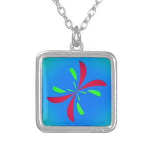 Simple Abstract Butterfly Flight Retro Pattern Silver Plated Necklace