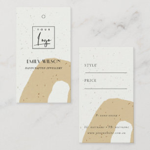 Simple Abstract Ceramic Ochre Logo Price Tag