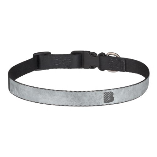 Simple Abstract Grey Dogs Monogram Pet Collar
