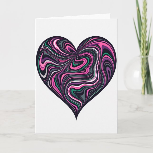 Simple Abstract Heart Card (Front)