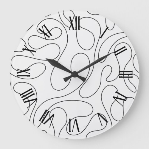 Simple Abstract Line Art  Wall Clock