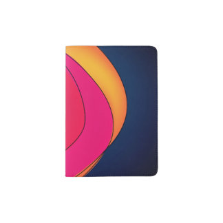 Simple abstract lines and colors passport holder