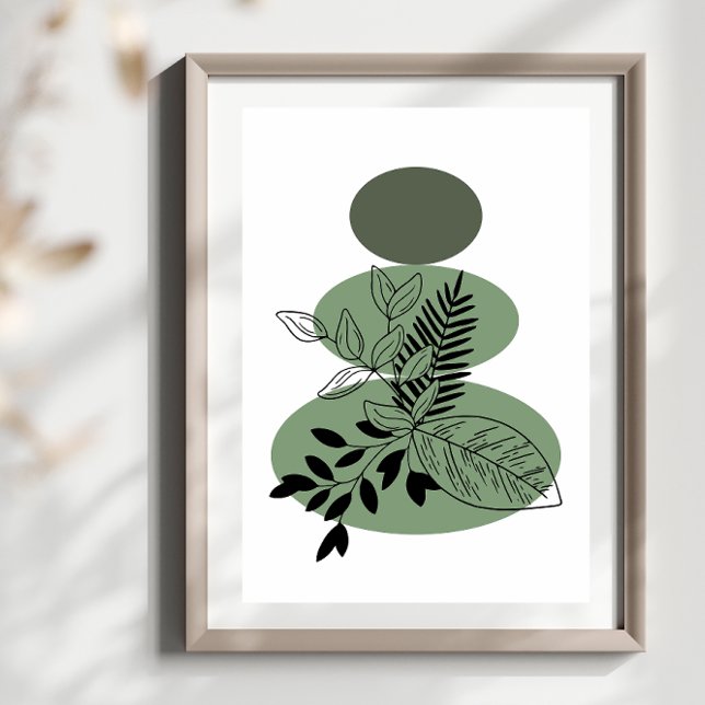 Simple Abstract Minimal Boho Style Floral Flowers Poster (Creator Uploaded)