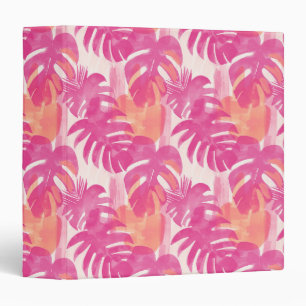 Simple abstract pattern with leaves of monstera, f 3 ring binder