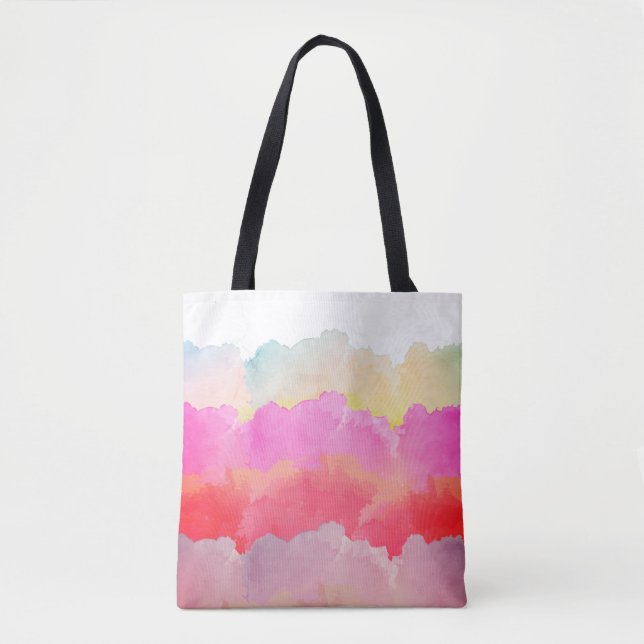 Simple Abstract Watercolor Design Tote Bag (Front)