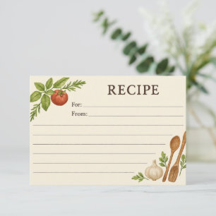 Simple Accents of Tuscany Recipe Card