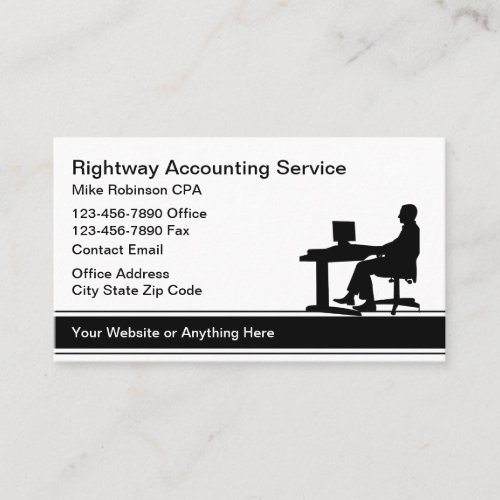 Simple Accountant Business Card Design New