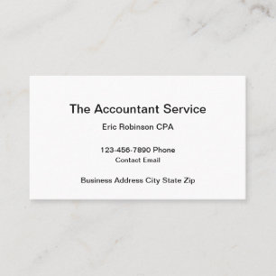 Simple Accountant Business Cards