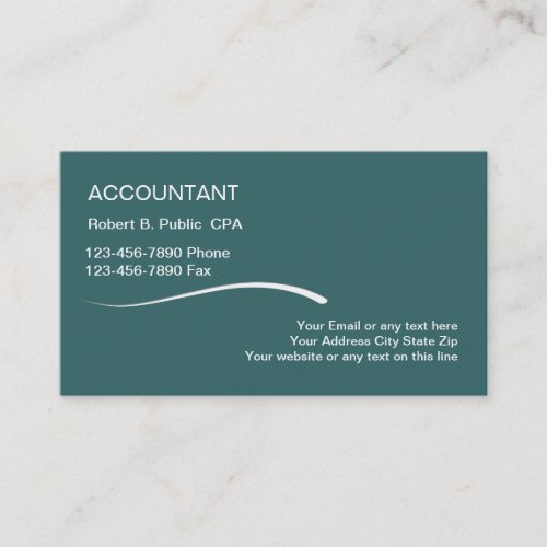 Simple Accountant Business Cards