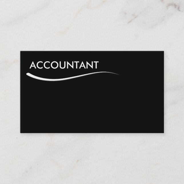 Simple Accountant Business Cards (Front)