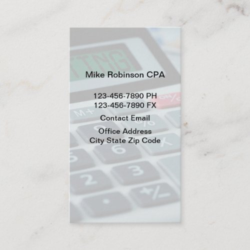 Simple Accountant CPA Business Cards 