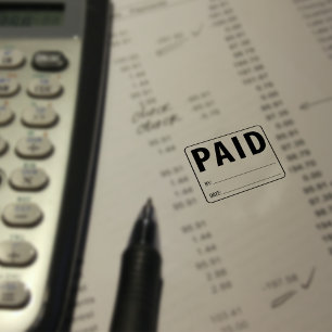 Simple Accountant Paid Rubber Stamp