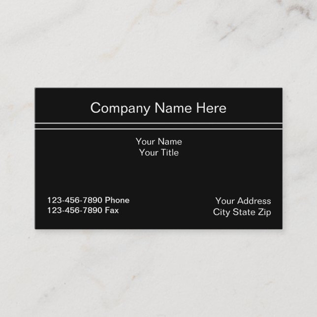 Simple Acountant Business Card (Front)