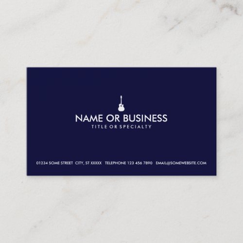 simple acoustic guitar business card template