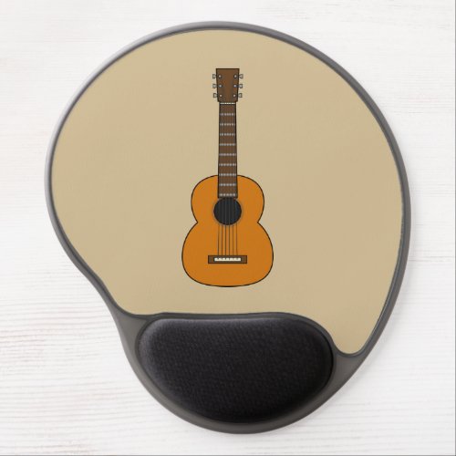 Simple Acoustic Guitar Cartoon Gel Mouse Pad