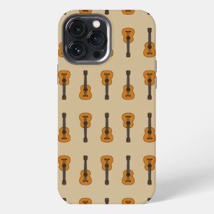 Simple Acoustic Guitar Cartoon iPhone 13 Pro Max Case